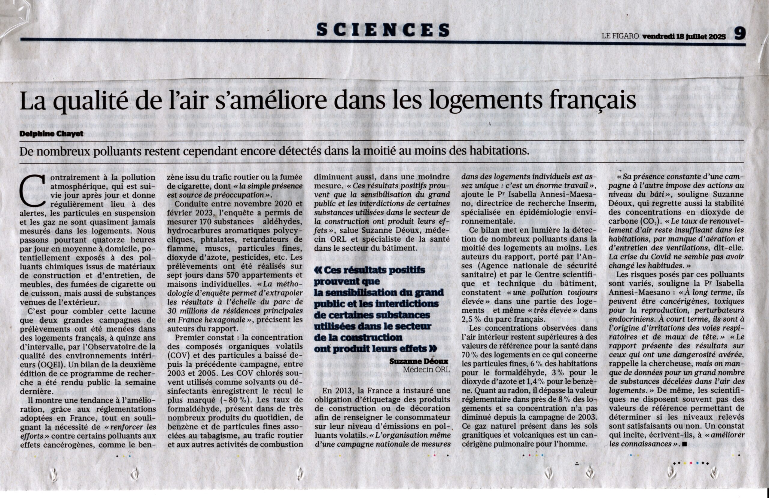 5-Article Figaro 18-07-2025 -qualité air logements 5-Article Figaro 18-07-2025 -qualité air logements